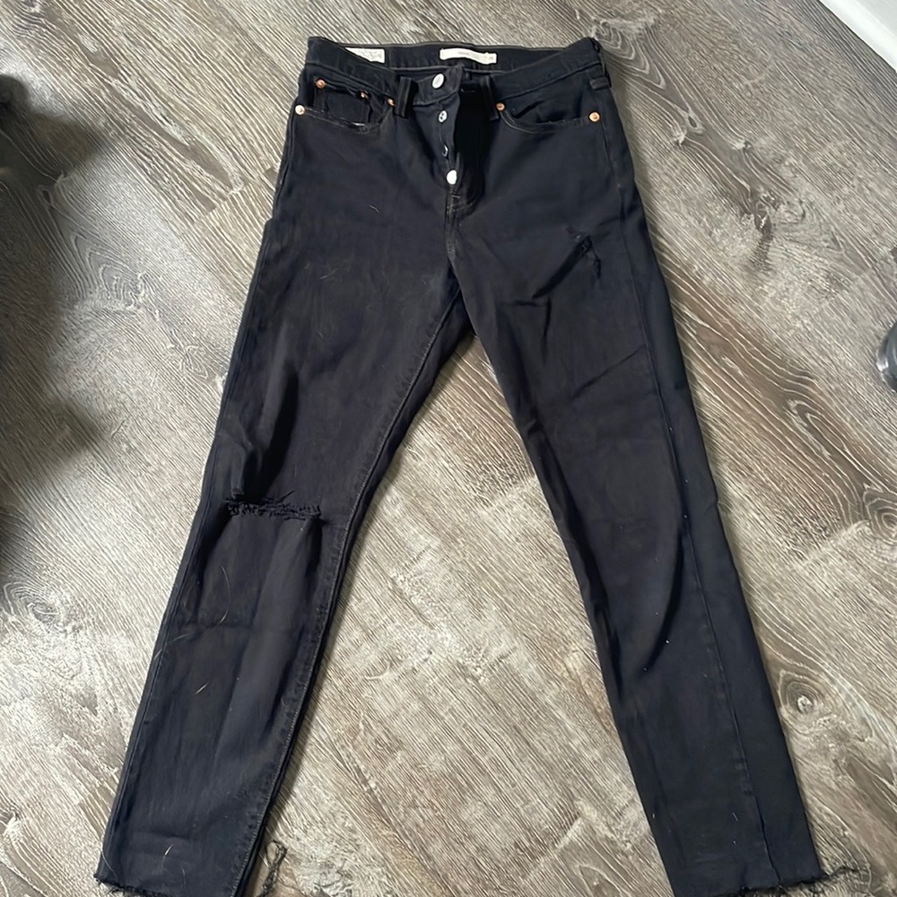 Wedgie Levis Black Jeans Size 25
